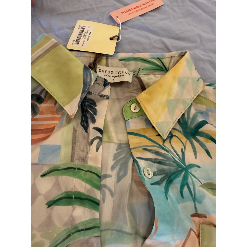 Dress Forum Hale House Silky Stroll in Venice Button Up Maxi Dress Large NWT - Picture 8 of 15
